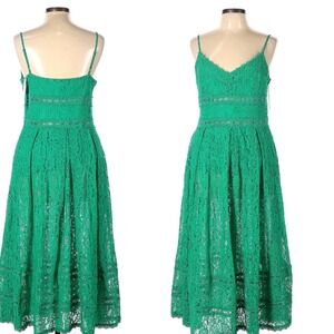 NSR Cocktail Green Lace Midi Dress Size Large